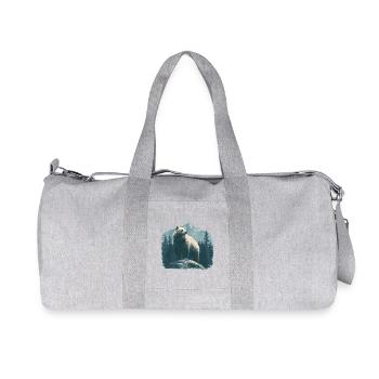 Bear Vintage - Recycled Canvas Sports Bag by Stanley/Stella - heather grey - Front