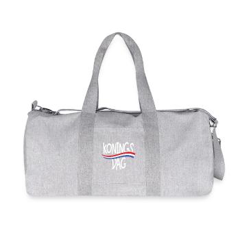 Le jour du roi avec le drapeau blanc - Sac de sport en toile recyclée Stanley/Stella - gris chiné - Devant