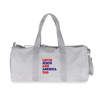 loves jesus and america too - Sac de sport en toile recyclée Stanley/Stella - gris chiné - Devant