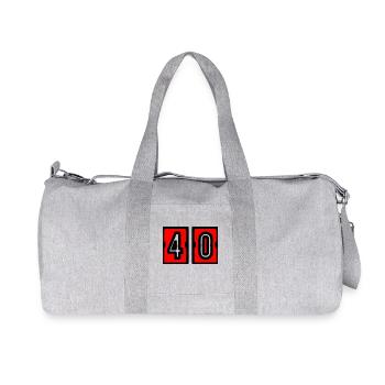40. 40 YEARS. 40th ANNIVERSARY. BIRTHDAY 40 YEARS. - Recycled Canvas Sports Bag by Stanley/Stella - heather grey - Front