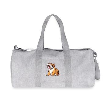 Müder Tiger - Recycelte Canvas-Sporttasche von Stanley/Stella - Grau meliert - Vorne