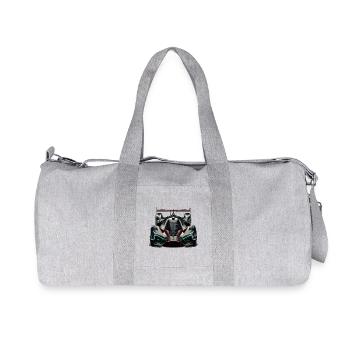 Extrem leistungsstarker, futuristischer, ultramoderner Rennwagen - Recycelte Canvas-Sporttasche von Stanley/Stella - Grau meliert - Vorne
