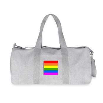 Drapeau arc-en-ciel Drapeau LGBT arc-en-ciel - Sac de sport en toile recyclée Stanley/Stella - gris chiné - Devant