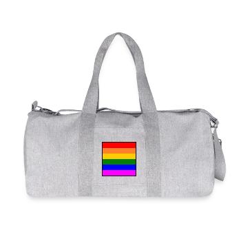 Drapeau arc-en-ciel Drapeau LGBT arc-en-ciel - Sac de sport en toile recyclée Stanley/Stella - gris chiné - Devant
