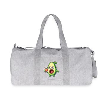 Avocado with Coffee Caffeine Shock - Recycled Canvas Sports Bag by Stanley/Stella - heather grey - Front