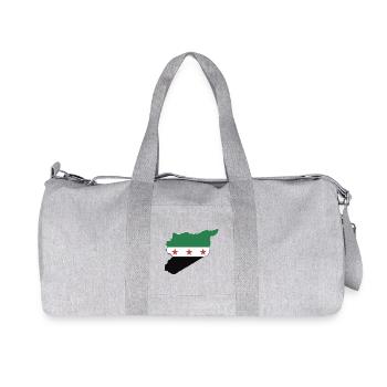 Drapeau et carte de la Syrie علم وخريطة سورية - Sac de sport en toile recyclée Stanley/Stella - gris chiné - Devant