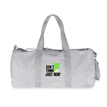 Don't think, just run! - Recycled Canvas Sports Bag by Stanley/Stella - heather grey - Front