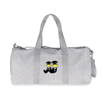 2 caterpillars school leaving certificate high school diploma passed college - Recycled Canvas Sports Bag by Stanley/Stella - heather grey - Front