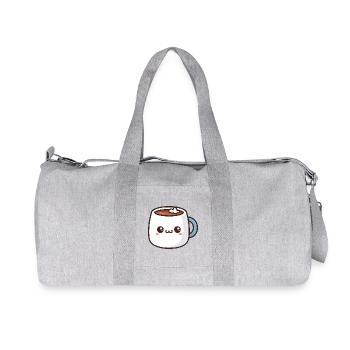 Tasse de chocolat chaud kawaii - Sac de sport en toile recyclée Stanley/Stella - gris chiné - Devant