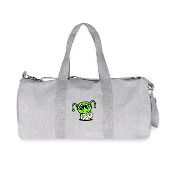 Caterpillar Middle Finger Insult Hole Sunglasses - Recycled Canvas Sports Bag by Stanley/Stella - heather grey - Front