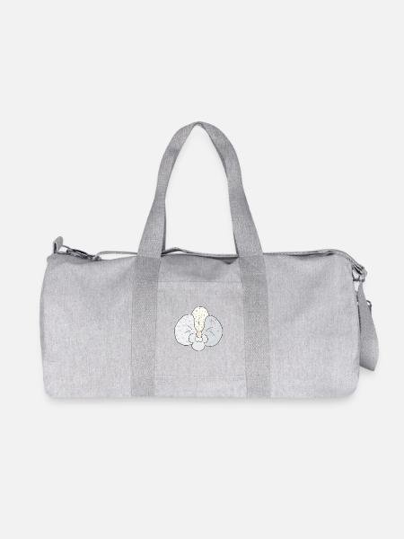 Weisse_Musterorchidee - Recycled Canvas Sports Bag by Stanley/Stella - heather grey