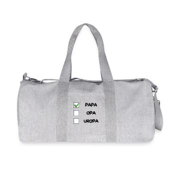 Liste de contrôle PAPA - Sac de sport en toile recyclée Stanley/Stella - gris chiné - Devant
