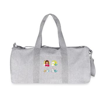 Cute_birdie_and_her_friends - Recycled Canvas Sports Bag by Stanley/Stella - heather grey - Front