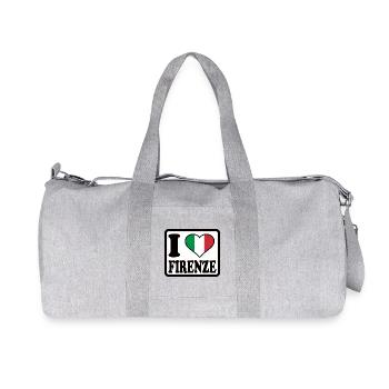 I love Florence, Firenze - Recycled Canvas Sports Bag by Stanley/Stella - heather grey - Front