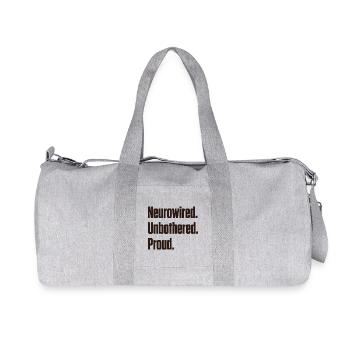 Neurowired Unbothered Proud ND Pride - Recycled Canvas Sports Bag by Stanley/Stella - heather grey - Front