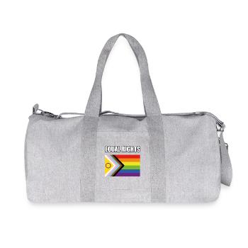Gleichberechtigte inklusive Pride-Flagge - Recycelte Canvas-Sporttasche von Stanley/Stella - Grau meliert - Vorne