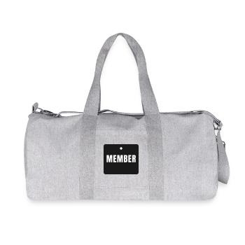 Member Badge - Club Member Team Gift - Recycled Canvas Sports Bag by Stanley/Stella - heather grey - Front