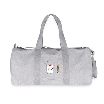 Fill my life with love - Recycelte Canvas-Sporttasche von Stanley/Stella - Grau meliert - Vorne