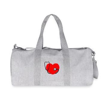 Heart Stethoscope - Recycled Canvas Sports Bag by Stanley/Stella - heather grey - Front