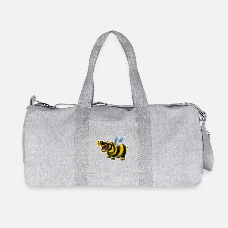 Das Hummel-Nilpferd - Recycelte Canvas-Sporttasche von Stanley/Stella - Grau meliert