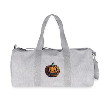 Yeux brillants Grimace de citrouille sauvage d’Halloween - Sac de sport en toile recyclée Stanley/Stella - gris chiné - Devant
