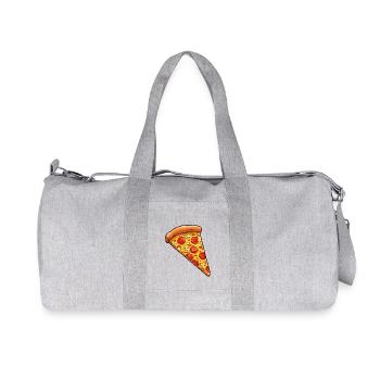 Pizza Lover Kitchen Pizza Slice for Pizza Eaters - Recycled Canvas Sports Bag by Stanley/Stella - heather grey - Front