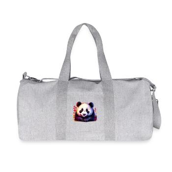 Panda - Recycelte Canvas-Sporttasche von Stanley/Stella - Grau meliert - Vorne