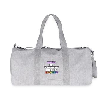 LGBTQ Rights T-Shirt - Recycled Canvas Sports Bag by Stanley/Stella - heather grey - Front