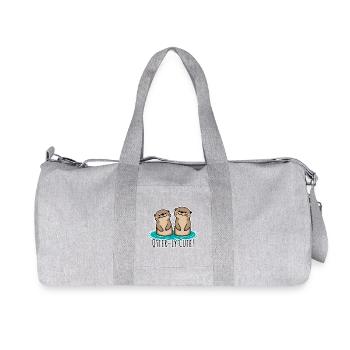 Que de mignonnes loutres ! Amis loutres mignons ! - Sac de sport en toile recyclée Stanley/Stella - gris chiné - Devant