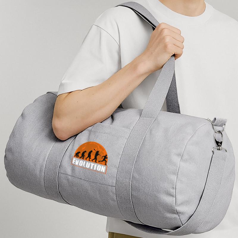 Running Man Evolution Funny Runner Tee Marathon Recycled Canvas Sports Bag by Stanley/Stella