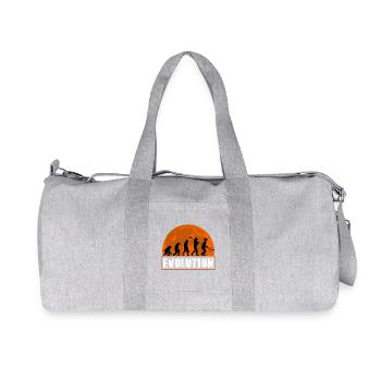 Field Hockey Evolution Silhouette Sunset - Recycelte Canvas-Sporttasche von Stanley/Stella - Grau meliert - Vorne