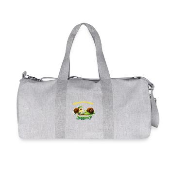 Fröhliche Schnecken will heute joggen - Recycelte Canvas-Sporttasche von Stanley/Stella - Grau meliert - Vorne