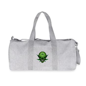 Hanf Totenkopf 001 - Recycelte Canvas-Sporttasche von Stanley/Stella - Grau meliert - Vorne