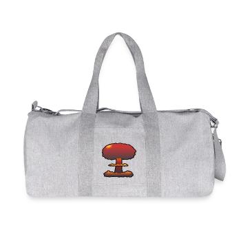 Boom Comic Explosion Mushroom Cloud - Recycled Canvas Sports Bag by Stanley/Stella - heather grey - Front