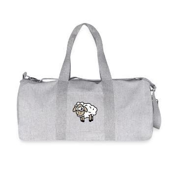 sheep comic funny cool cartoon sheep icon - Recycled Canvas Sports Bag by Stanley/Stella - heather grey - Front
