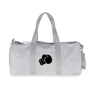Boxing glove boxing - Recycled Canvas Sports Bag by Stanley/Stella - heather grey - Front
