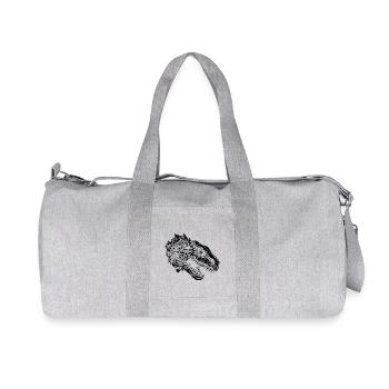 Conception de portrait effrayant de fan de dinosaure - Sac de sport en toile recyclée Stanley/Stella - gris chiné - Devant