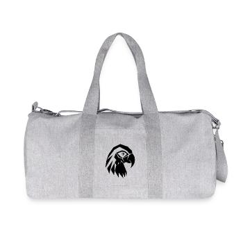 Perroquet Polygone Portrait Dessin d’oiseau - Sac de sport en toile recyclée Stanley/Stella - gris chiné - Devant