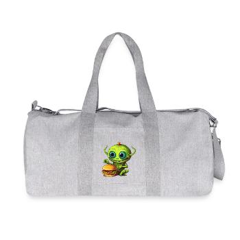Alien à quatre pattes: amateur de restauration rapide - Sac de sport en toile recyclée Stanley/Stella - gris chiné - Devant