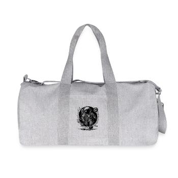 Weltraum Loch Astronaut mit exotischen Planeten - Recycelte Canvas-Sporttasche von Stanley/Stella - Grau meliert - Vorne