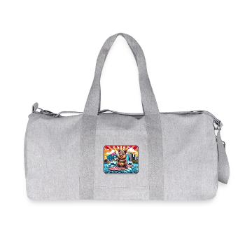 Quokka Australien Sydney Design - Recycelte Canvas-Sporttasche von Stanley/Stella - Grau meliert - Vorne