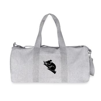 Schlafender Koala auf einem Ast - Recycelte Canvas-Sporttasche von Stanley/Stella - Grau meliert - Vorne