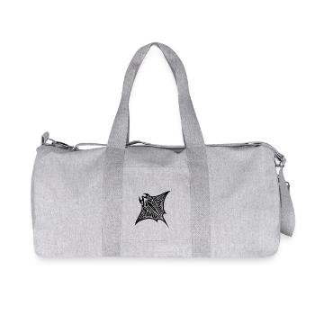 Tribal Mantarochen Tattoo im Unterwasser Flug - Recycelte Canvas-Sporttasche von Stanley/Stella - Grau meliert - Vorne