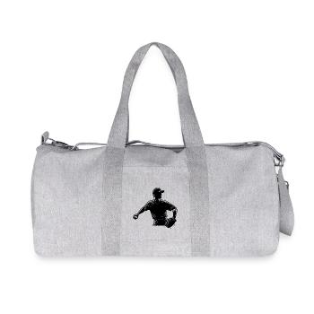 Baseball Spieler mit Ball und Baseballhandschuh - Recycelte Canvas-Sporttasche von Stanley/Stella - Grau meliert - Vorne