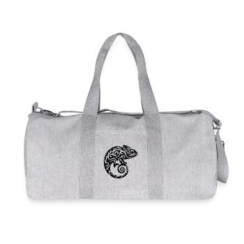 Scaly Creeper Disguise Chameleon Tattoo - Recycled Canvas Sports Bag by Stanley/Stella - heather grey - Front