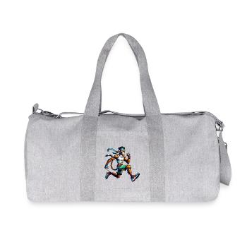 Monkey Fitness-Enthusiast Running & Jogging - Recycled Canvas Sports Bag by Stanley/Stella - heather grey - Front