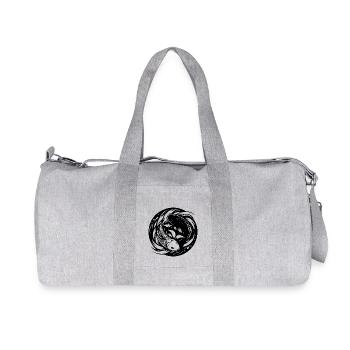 Koi Carp Yoga Circle Yin and Yang Style - Recycled Canvas Sports Bag by Stanley/Stella - heather grey - Front