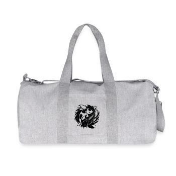 Yin and Yang Koi Carp Yoga Circle - Recycled Canvas Sports Bag by Stanley/Stella - heather grey - Front