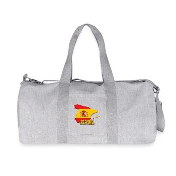 Flagge von Spanien, Karte Flagge von Spanien - Recycelte Canvas-Sporttasche von Stanley/Stella - Grau meliert - Vorne
