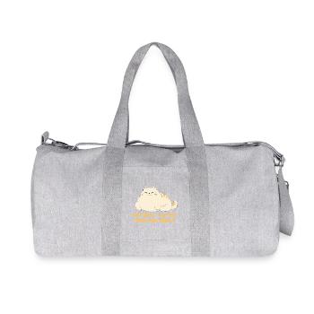 Mother, I Am But Skin And Bones Cat Design - Recycled Canvas Sports Bag by Stanley/Stella - heather grey - Front